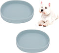 Silicone Cat Dog Bowls, Non Slip Dog Food Cat Feeding Plates, Pet Drinking Bowl for Dry and Wet Food, 10 OZ/330ML Water Bowl for Small Pets 2PCS (Gray)
