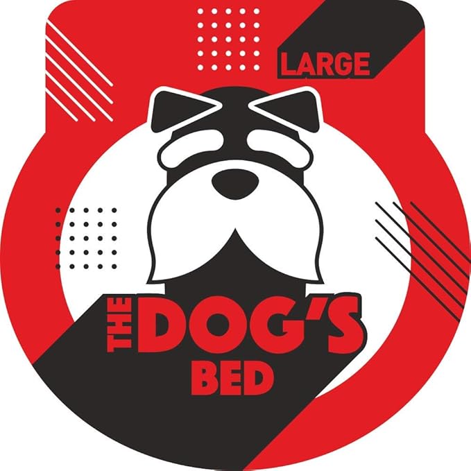 The Dog’s Bed Orthopedic Memory Foam Dog Bed for Large Dogs, Waterproof Washable Cover, Anti-Slip Base, Calming Surface – CertiPUR-Certified Foam, Blue & Red Trim UK Center Flag, 6 Inch Thick