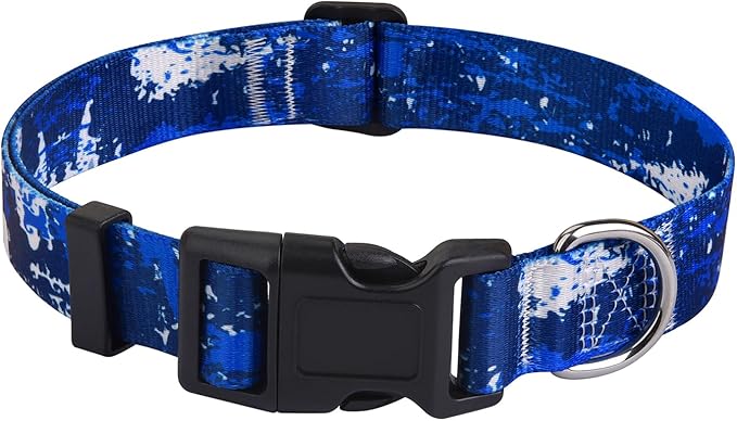 Dog Collar for Small Dogs Cats, Soft Comfy Pet Collar for Small Medium Large Dogs, Floral Pattern for Boy Girl Puppy Dogs Cats(Team Blue,XS)