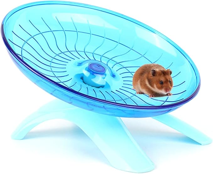 Plastic Hamster Wheel - Silent Running Exercise Wheel for Syrian Hamster, Hedgehog, Gerbils, Mice, Guinea Pig, Chinchilla, Small Animals, Pets, 7 Inch