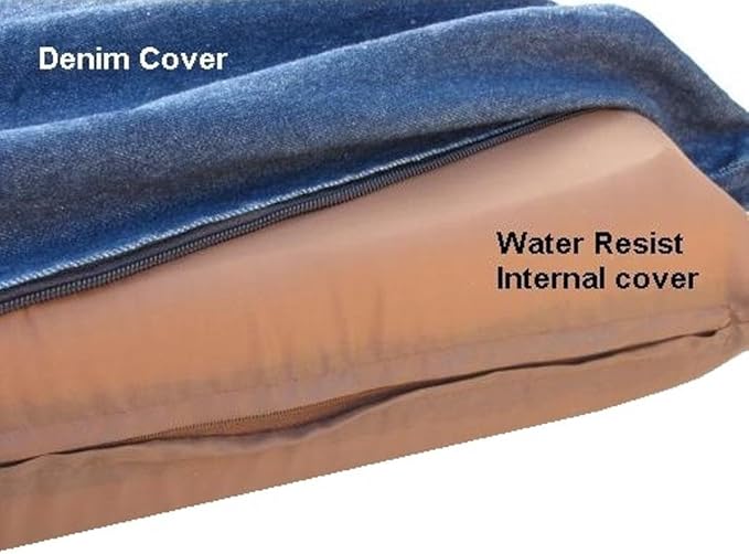 Quantity = 2 Small/Medium 34"x27"x3" Memory Foam Pad Pet Bed + External Denim Cover + Waterproof case for Dog and Cats
