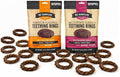 No Rawhide Puppy Teething Rings – Pumpkin & Sweet Potato (16 Rings) Grain Free Rawhide Alternative Teething Treats for Puppies