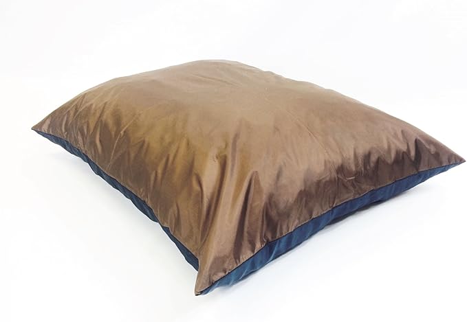 MicroCushion Waterproof Memory Foam Dog Bed with Removable Zippered Canvas Cover, High Density Foam & Poly Fiber Pillow for Small, Medium & Large Dogs (Denim Brown, M, Medium, Med, 36x29)
