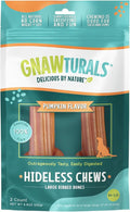 Rawhide Free Dog Chews | Ribbed Bones | for Large - Extra Large Dogs | Pumpkin, Psyllium Husk and Chicory Root for Easy Digestion and Overall Gut Health (2 Bones, Pumpkin)