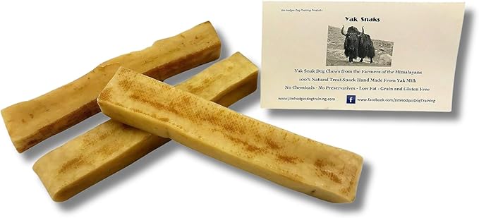 Yak Snak Dog Chews - All Natural Hard Cheese Himalayan Dog Treats - Long Lasting, Made from Yak Milk, Small, Medium. Large & XL Sizes (Large 3-Pack)