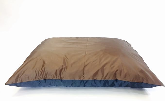 MicroCushion Waterproof Memory Foam Dog Bed with Removable Zippered Canvas Cover, High Density Foam & Poly Fiber Pillow for Small, Medium & Large Dogs (Denim Brown, M, Medium, Med, 36x29)