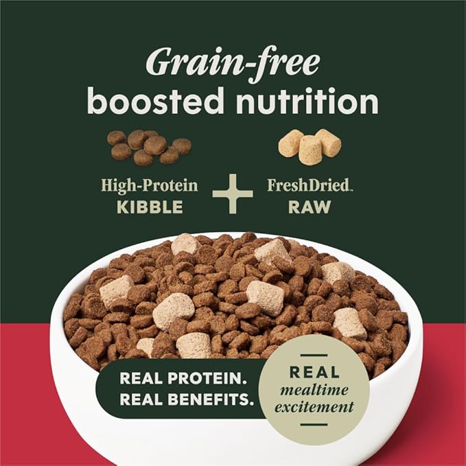 Instinct RawBoost, Natural Dry Dog Food with FreshDried Raw, High Protein, Grain-Free Recipe - Real Beef, 10 lb. Bag