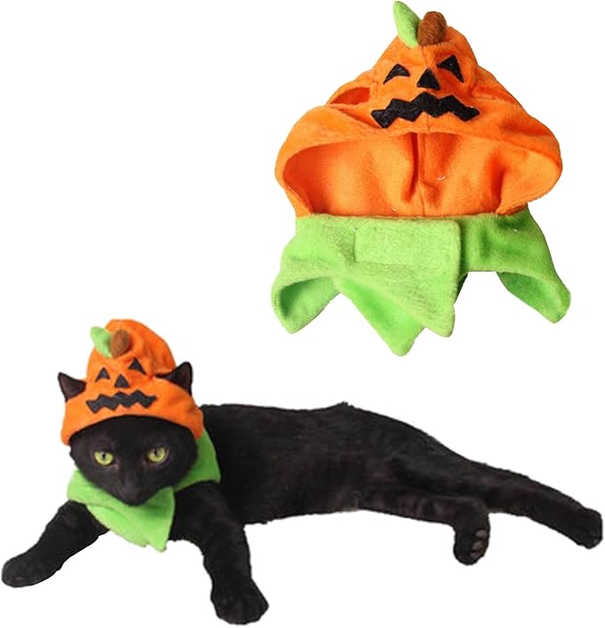 Orgrimmar Halloween Pumpkin Cat Hat Cosplay Costume Cap Kitty Collar Costume