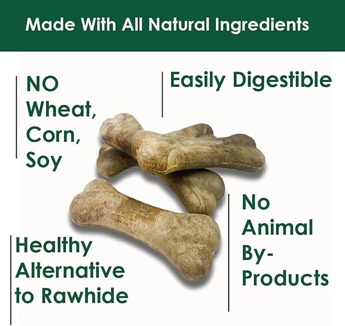 Bonies Natural Breath and Dental Formula Large-Sized Single Bone - All-Natural Ingredients, Fresh Breath, Cleans Teeth, Low Calories, Chicken Flavor, [Large Dog], 1 Bone