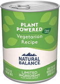 Natural Balance Limited Ingredient Adult Wet Canned Dog Food with Vegan Plant Based Protein and Healthy Grains, Vegetarian Recipe, 13 Ounce (Pack of 12)