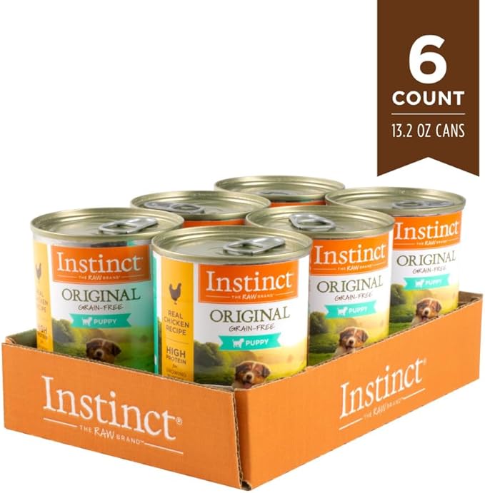 Instinct Original Puppy, Wet Dog Food, Grain Free Recipe - Real Chicken, 13.2 Ounce (Pack of 6)