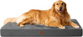 EHEYCIGA Orthopedic Dog Bed Waterproof 41"x27", Memory Foam Pet Bed for XLarged Dogs, Washable Pet Mat with Removable Cover, Dark Grey