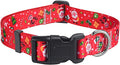 Christmas Dog Collar - Premium Adjustable Dog Collar for Small Medium Large Dogs (Christmas, S)