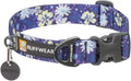 Ruffwear, Front Range Dog Collar, Adjustable Tubelok Webbing, Lightweight, Side Release Buckle, Aluminum V-Ring, Durable for Everyday Use, Wildflower, 11"-14"