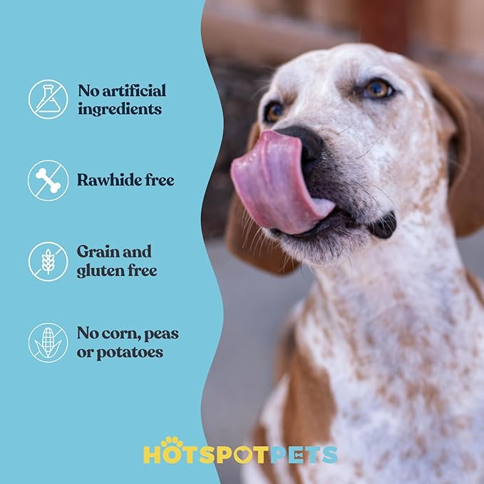 hotspot pets All Natural Beef Knee Caps for Dogs, Dog Bones, Single Ingredient Dog Chews for Aggressive Chewers - Long Lasting Rawhide Alternative Meat Bones