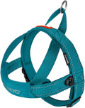 EzyDog Quick Fit Dog Harness – No Pull Harness for Training, Everyday Walking, and Easy Control - Adjustable Fit, Reflective, and Padded (Large, Teal)