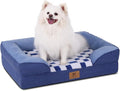 KSIIA Waterproof Dog Bed Orthopedic for Medium Senior Dog Couch with Sides, Extra Thick Supportive Pet Bed Sofa with Soft Plush Cover and Non-Slip Bottom, 36 x 27 Inch, Blue