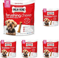 Milk-Bone Brushing Chews Original Chicken Flavor Daily Dental Dog Treats, Mini, 18.9 Oz. Bag (Pack of 5)