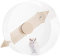 Niteangel Silent Hanging Hamster Wheel - Dual-Bearing Cage-Mounted Quiet Spinning Acrylic Exercise Wheel for Hamsters Gerbils Mice Degus and Other Small Pets (M)