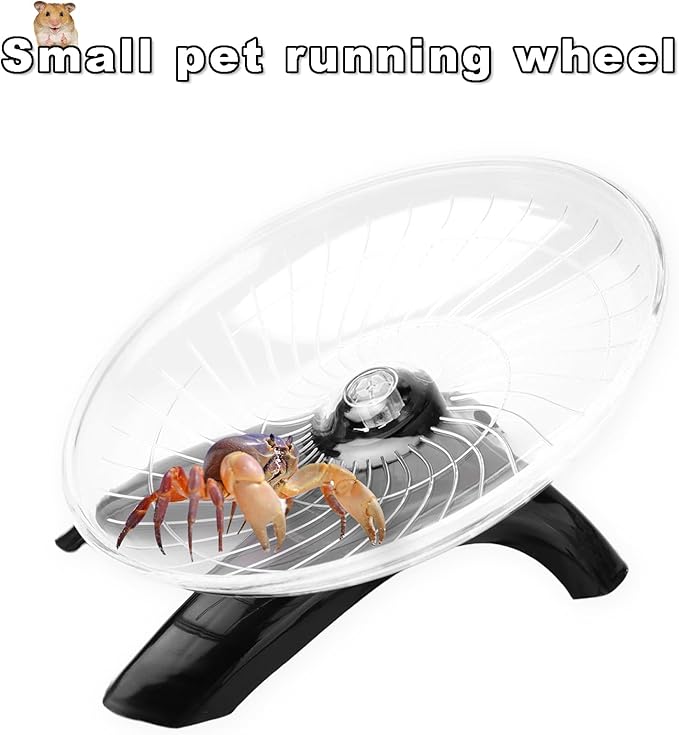 Hermit Crab Climbing & Running Wheel Toy Small Animal Exercise Wheel for Hermit Crabs Hamsters Gerbils Cage & Tank Accessories