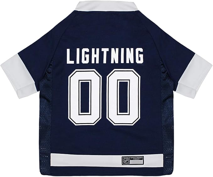 Pets First NHL Tampa Bay Lightning Jersey for Dogs & Cats, Medium. - Let Your Pet Be A Real NHL Fan!