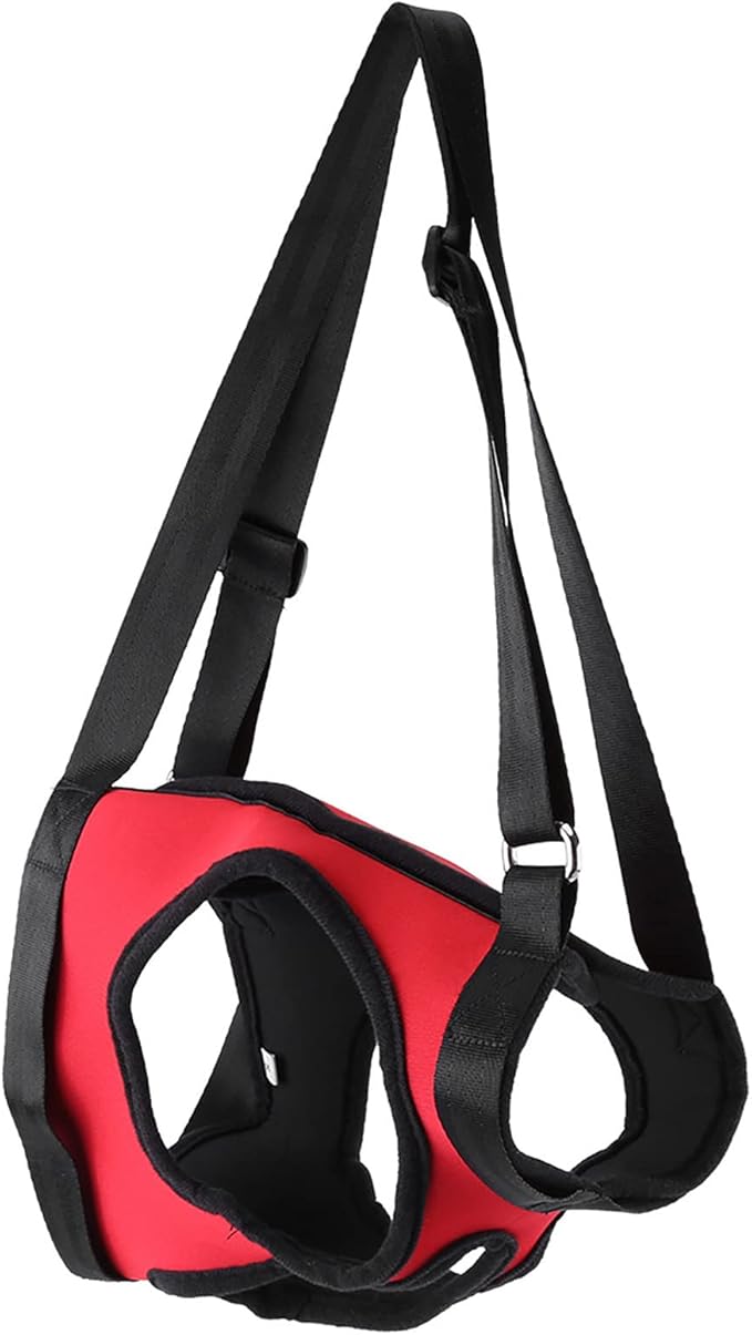 Pet Walking Aid, Rear Dog Leg Support Harness Walking Aid Lifting Pulling Vest for Old Injured Dogs (Red hind Legs L)