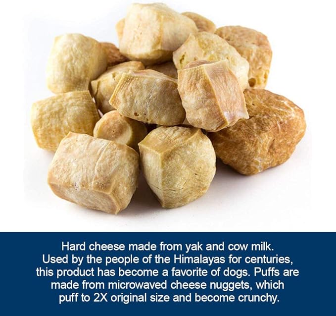 Yeti Crunchy Puffs Natural Yak Cheese Dog Treats, 3.5 Oz