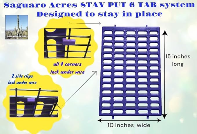 Saguaro Acres Rabbit Cage Resting Mat - Pack of 6 (Purple)