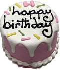 Bubba Rose Biscuit Company: Pink Dog Birthday Baby Cake - Crunchy Biscuit Texture - Natural Gourmet Pet Treat - Dog Cake - 3 inch 1 Count - Made in The USA