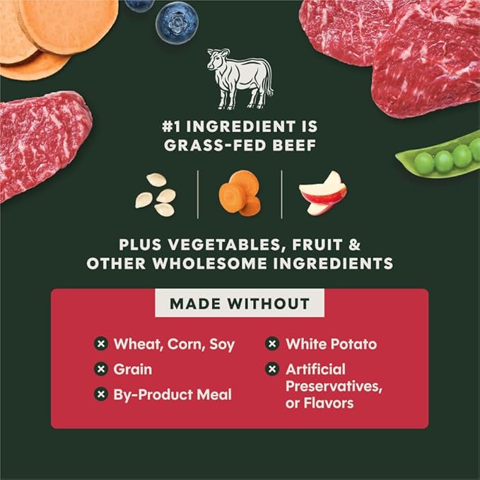 Instinct RawBoost, Natural Dry Dog Food with FreshDried Raw, High Protein, Grain-Free Recipe - Real Beef, 10 lb. Bag