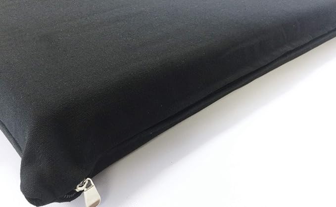 Luxurious Comfort Pet Dog Bed External Cover for Small and Large Dogs - Cover ONLY (36"x29" (34"x27"x3"), Canvas - Black)