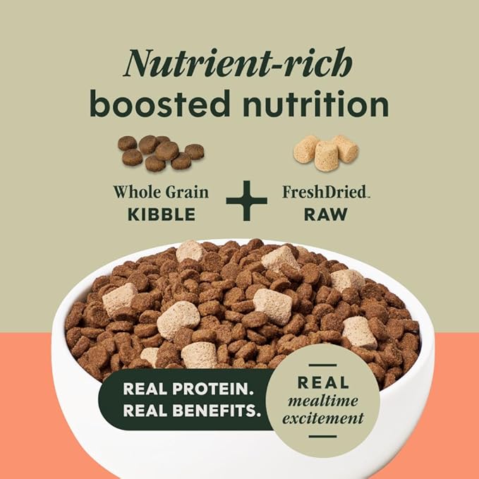 Instinct RawBoost, Natural Dry Dog Food with FreshDried Raw, Whole Grain Recipe - Real Salmon & Brown Rice, 3.5 lb. Bag