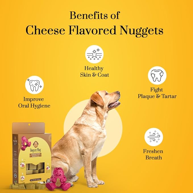 Dogsee Treatoy Yeti Toy Refill Pack 9.8oz (20 pc) | Himalayan Yak Cheese Dental Chew Nuggets | No Artificial Ingredients | Easily Digestible Dog Treats