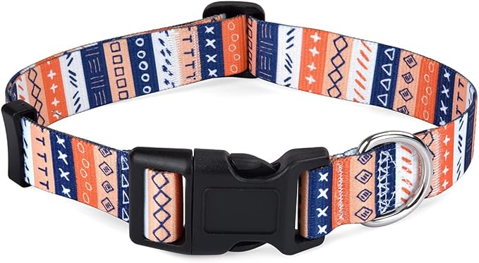 Dog Collar for Large Dogs, Soft Comfy Pet Collar for Small Medium Large Dogs, Geometry Pattern for Boy Girl Puppy Dogs(Symbol,L)