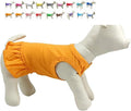 Pet Clothes Small Dog Clothing Blank Color Sport Dress T-Shirts Tee Dresses Tanks Top for Small Size Female Dogs Summer Spring Pet Costumes 100% Cotton (XS, Orange)