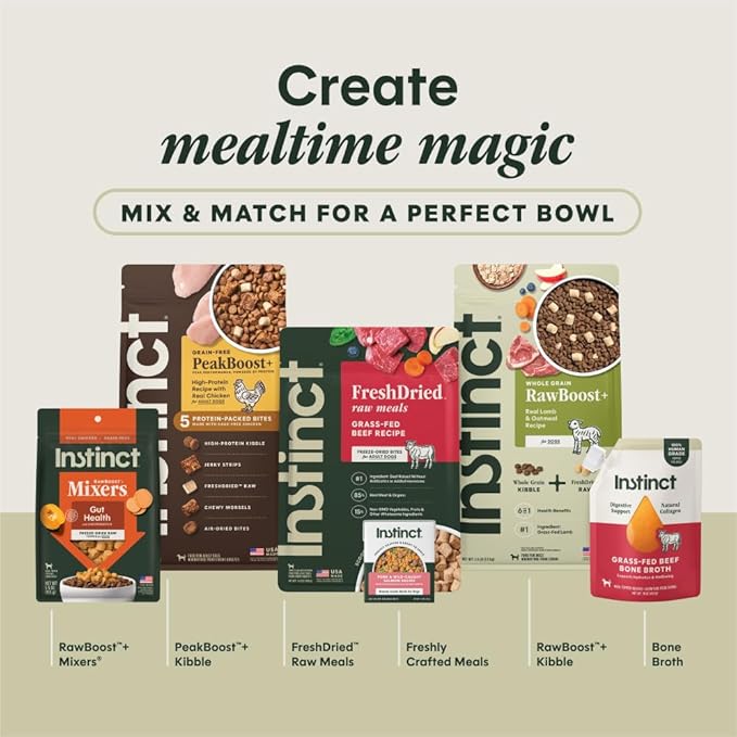 Instinct BeNatural, Natural Dry Dog Food, Raw Coated Kibble, Whole Grain - Real Beef & Barley, 25 lb. Bag