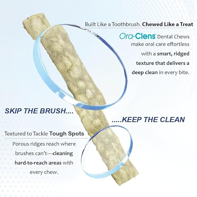 Oral Hygiene Chews for Small Dogs – Enzymatic Dental Treats for Daily Oral Care, Helps Clean Teeth & Freshen Breath, Supports Plaque & Tartar Control – 30 Chews (3 Pack)