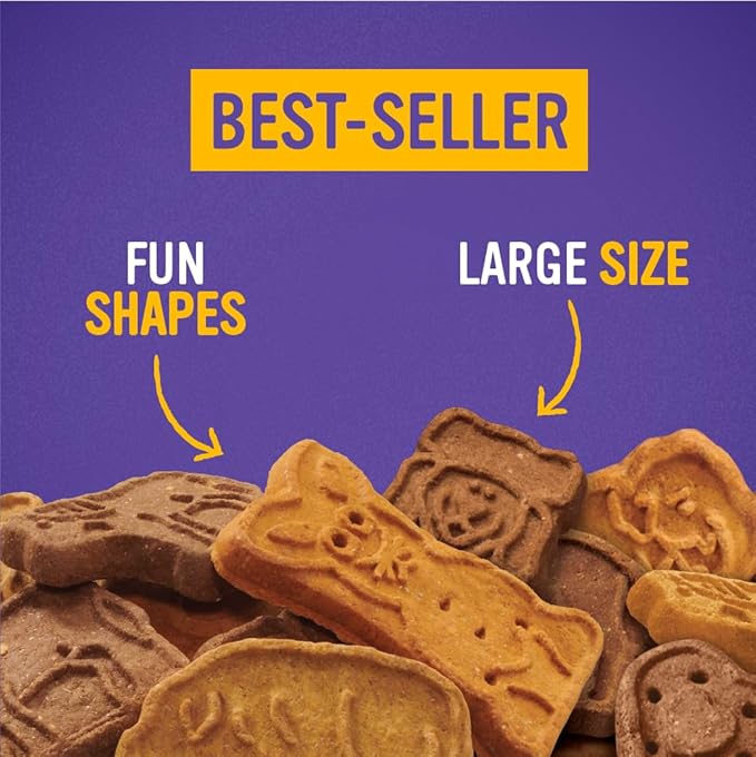 Blue Dog Bakery More Crunch Assorted Flavors, Dog Biscuits, Healthy Treats, All Natural, Bacon, Chicken, Cheese, Peanut Butter, 5 lb (Pack of 1)