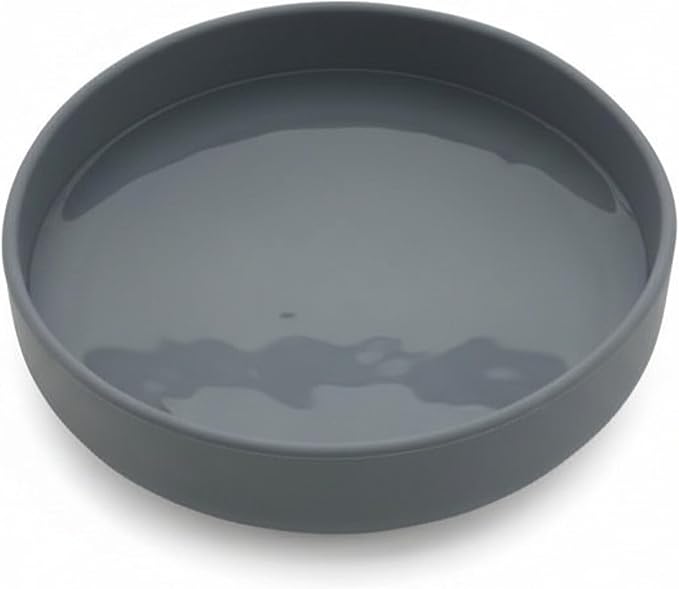 Should We Go? Dog Water Bowl - The Perfect Dish No-Spill, Less Mess Non-Tippable Water & Food Bowl, Pure Silicone with Suction Cup Fits 2 Cups 6” Across x 1.25” Tall Ideal for All Pets, Small-Charcoal