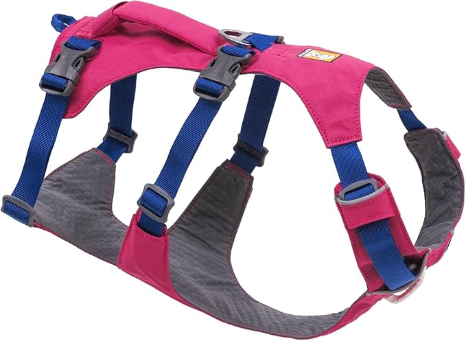 Ruffwear, Flagline Dog Harness, Lightweight and Reflective, No Pull Dog Lift Harness for Hiking, Running and Everyday Use, Alpenglow Pink, Large/X-Large