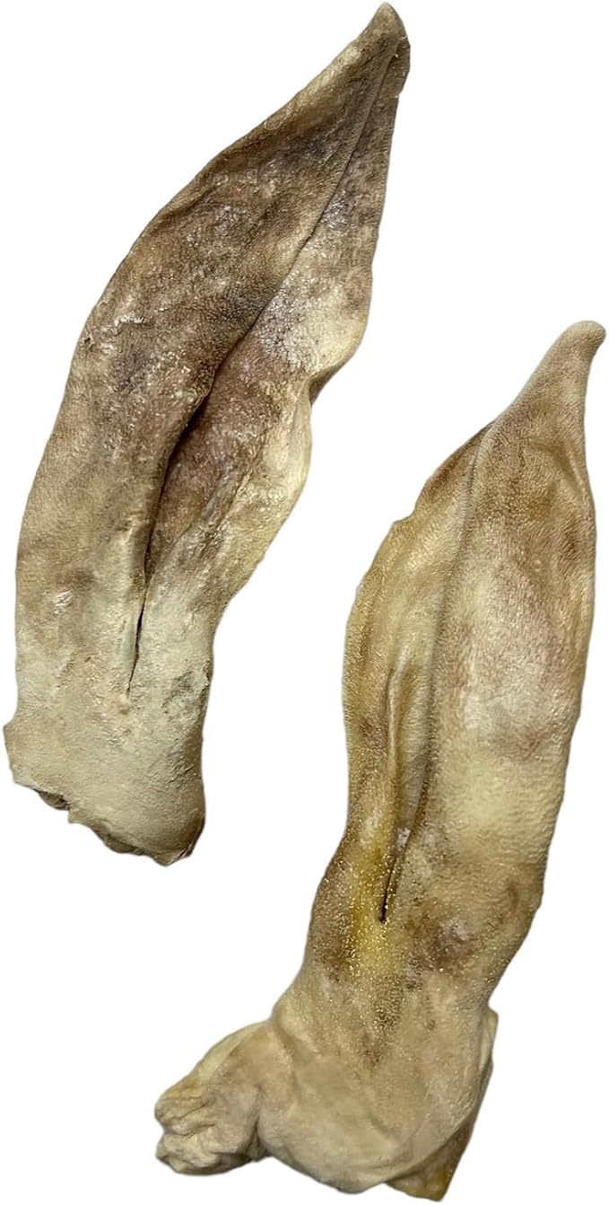 Freeze Dried Rabbit Ears Dog Treats - Furless Rabbit Ears for Dogs & Cats - Healthy Dog Treats - High Value - Single Ingredient- Crunchy