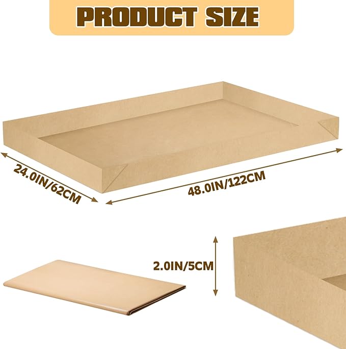 Guinea Pig Cage Liners,Disposable Large Liner Bag for Guinea Pig Cage Bottom,Water-Resistant Kraft Paper, Guinea Pig Cage Accessories, 48"x 24" (8 Pack)