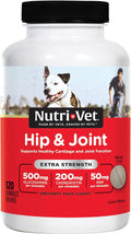 Nutri-Vet Extra Strength Hip & Joint Supplement for Dogs, Puppy Supplements, Dog Joint Supplement, Contains 500mg of Glucosamine, 200mg of Chondroitin, 50mg of MSM, Puppy Essentials, 120 Tablets