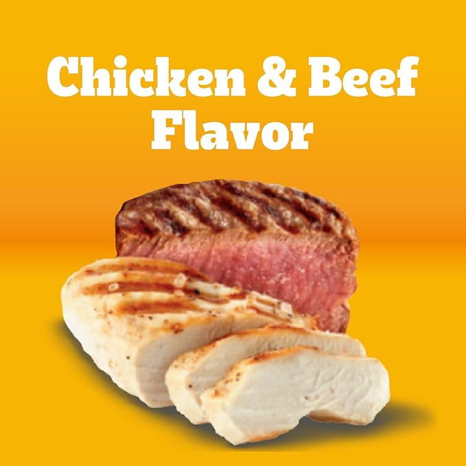 Pedigree Twisty Chews Medium/Large Long-Lasting Dog Treats Chicken & Beef Flavor, 9.17 oz. Pouch, Pack of 4 (16 Count)