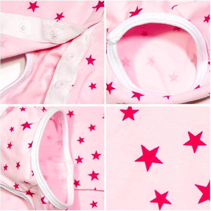 Dog’s Recovery Suit Post Surgery Shirt for Puppy, Wound Protective Clothes for Little Animals(Pink Stars-l)
