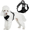 BARKBAY Dog Harness No Pull with ID Tag Pocket - Heavy Duty, Reflective, Easy Control for Large Dogs(Black,XS)