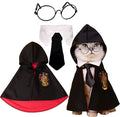 Dog Cat Costumes with Glasses and Neckties,Cosplay Costume Set Perfect for Party and Gifts for Cat Dog (Gryffindor, Large)