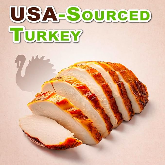 A Freschi srl Natural Turkey Treats, USA-Sourced Trukey, All-Natural, Hypoallergenic, Low-Fat, Healthy & Easily Digestible, Puppy & Training Snack, β-Carotene Stick 6 oz