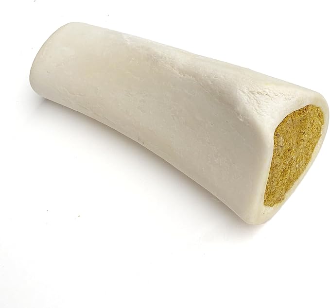 Cadet Stuffed Shin Bone, Long-Lasting Dog Chew Bones for Aggressive Chewers, High Protein Filled Bone Dental Chew for Dogs, Bacon & Cheese Flavor Filling, 5-6" for Large Dogs