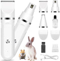 Guinea Pig & Rabbit Grooming Kit 2 in 1 – Cordless Hair Clipper & Nail Grinder for Small Animals– Low-Noise Rechargeable Nail Clippers Electric